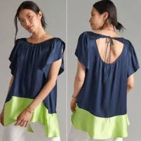 Anthropologie Maeve Coloblocked Tunic Blouse, size Small. EUC - Picture 2 of 4